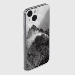 Чехол для iPhone 15 силиконовый с защитой камеры Горы - фото 2