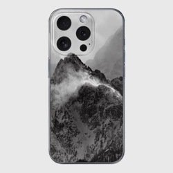 Чехол для iPhone 15 Pro Max силиконовый с защитой камеры Горы