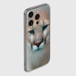 Чехол для iPhone 15 Pro силиконовый с защитой камеры Пума - фото 2