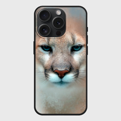 Чехол силиконовый для Apple iPhone 15 Pro матовый Пума