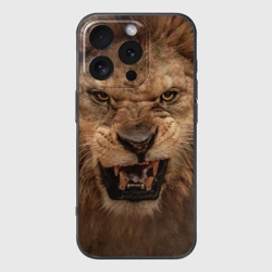 Чехол для iPhone 16 Pro силиконовый с защитой камеры Лев