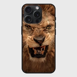 Чехол силиконовый для Apple iPhone 15 Pro Мax матовый Лев