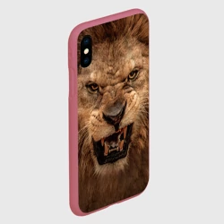 Чехол для iPhone XS Max матовый Лев - фото 2