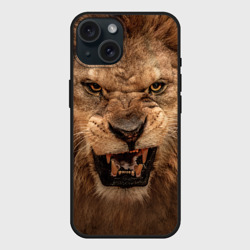 Чехол силиконовый для Apple iPhone 15 матовый Лев