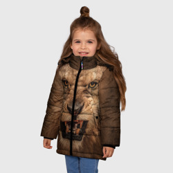 Зимняя куртка для девочек 3D Лев - фото 2
