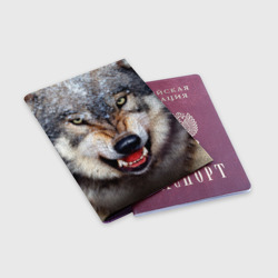 Обложка для паспорта матовая кожа Волк - фото 2