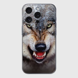 Чехол для iPhone 15 Pro Max силиконовый с защитой камеры Волк