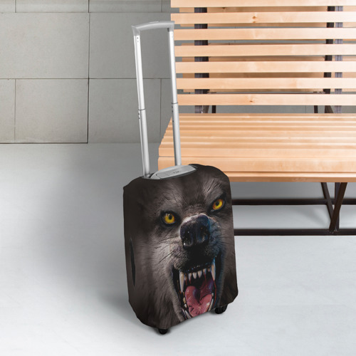 Чехол для чемодана 3D Злой волк, цвет 3D печать - фото 3