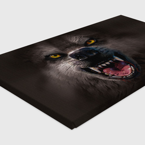 Холст прямоугольный Злой волк, цвет 3D печать - фото 4