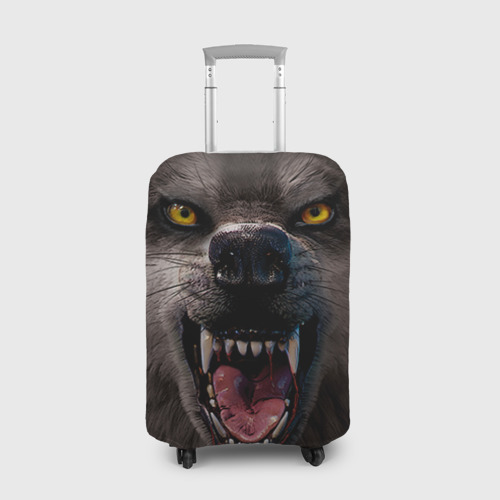 Чехол для чемодана 3D Злой волк, цвет 3D печать