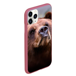 Чехол для iPhone 11 Pro Max матовый Медведь - фото 2