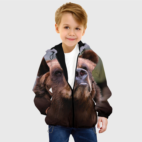 Детская куртка 3D Медведь, цвет черный - фото 3