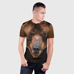 Мужская футболка 3D Slim Медведь - фото 2