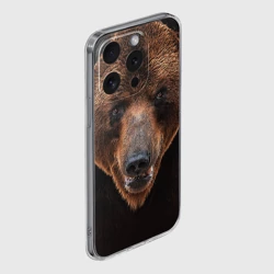 Чехол для iPhone 15 Pro Max силиконовый с защитой камеры Медведь - фото 2