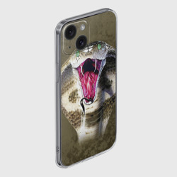 Чехол для iPhone 15 силиконовый с защитой камеры Кобра - фото 2