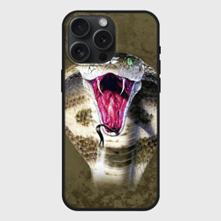 Чехол силиконовый для Apple iPhone 15 Pro Мax матовый Кобра