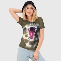 Женская футболка 3D Slim Кобра - фото 2
