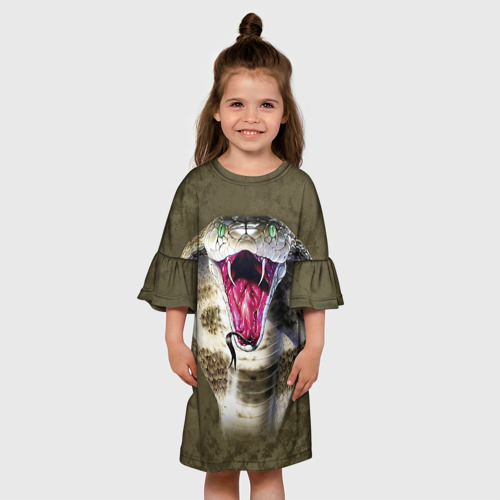 Детское платье 3D Кобра, цвет 3D печать - фото 4