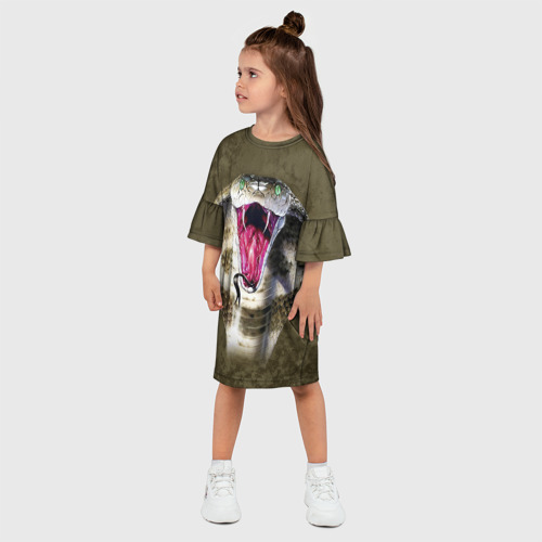 Детское платье 3D Кобра, цвет 3D печать - фото 3