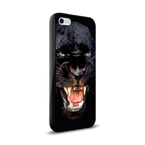 Чехол для iPhone 5/5S глянцевый Пантера Фото 01 Чехол для iPhone 5/5S глянцевый Пантера Фото 01