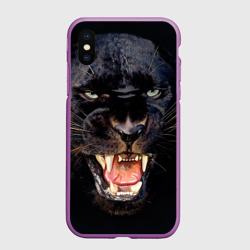 Чехол для iPhone XS Max матовый Пантера