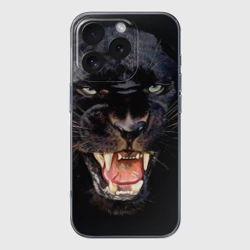 Чехол для iPhone 16 Pro Max силиконовый с защитой камеры Пантера