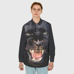 Мужская рубашка oversize 3D Пантера - фото 2