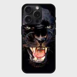 Чехол силиконовый для Apple iPhone 15 Pro матовый Пантера