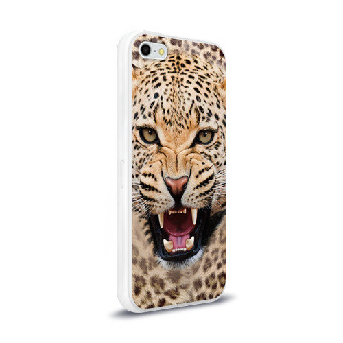 Чехол для iPhone 5/5S глянцевый Леопард Фото 01 Чехол для iPhone 5/5S глянцевый Леопард Фото 01