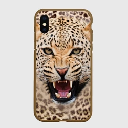 Чехол для iPhone XS Max матовый Леопард