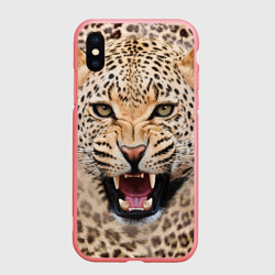 Чехол для iPhone XS Max матовый Леопард