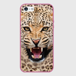 Чехол для iPhone 5/5S матовый Леопард