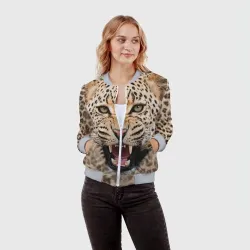 Женский бомбер 3D Леопард - фото 2