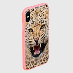 Чехол для iPhone XS Max матовый Леопард - фото 2