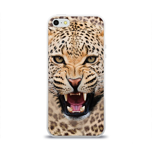 Чехол для iPhone 5/5S глянцевый Леопард Фото 01 Чехол для iPhone 5/5S глянцевый Леопард Фото 01