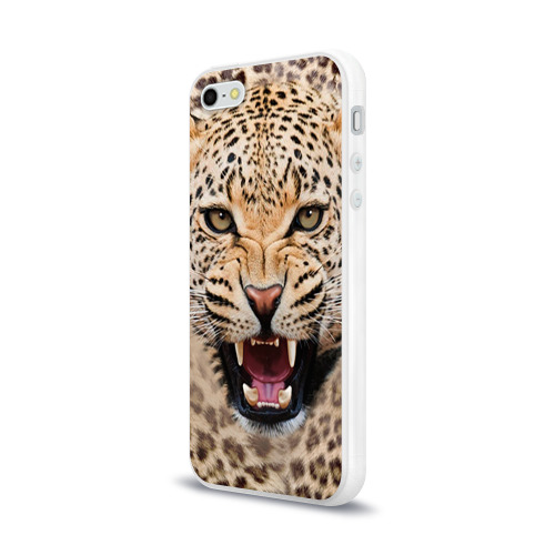 Чехол для iPhone 5/5S глянцевый Леопард Фото 01 Чехол для iPhone 5/5S глянцевый Леопард Фото 01