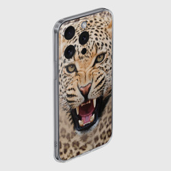 Чехол для iPhone 15 Pro Max силиконовый с защитой камеры Леопард - фото 2