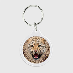 Брелок круглый Леопард