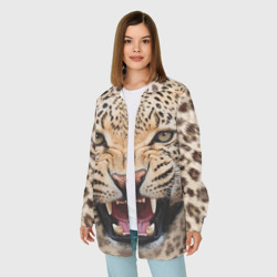 Женская рубашка oversize 3D Леопард - фото 2