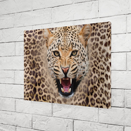 Холст прямоугольный Леопард, цвет 3D печать - фото 3