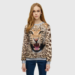 Женский свитшот 3D Леопард - фото 2