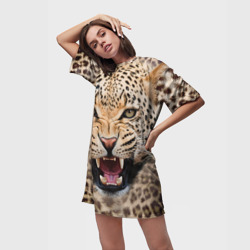 Платье-футболка 3D Леопард - фото 2