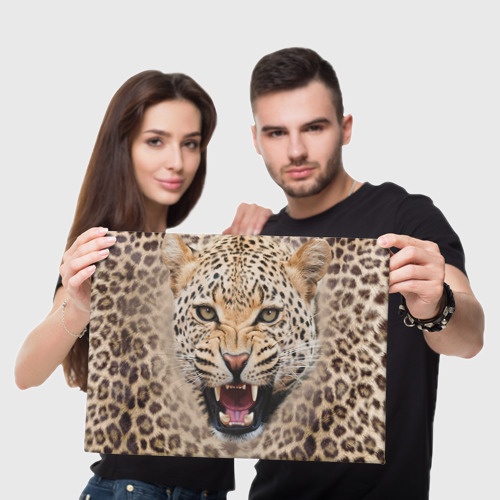 Холст прямоугольный Леопард, цвет 3D печать - фото 5