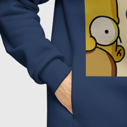 Худи с принтом Homer D'oh! для мужчины, вид на модели спереди №6. Цвет основы: темно-синий