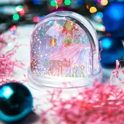Игрушка Снежный шар Детские рисунки - фото 2