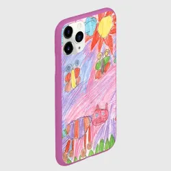 Чехол для iPhone 11 Pro матовый Детские рисунки - фото 2