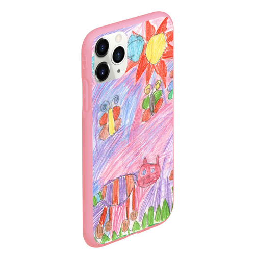 Чехол для iPhone 11 Pro Max матовый Детские рисунки, цвет баблгам - фото 3