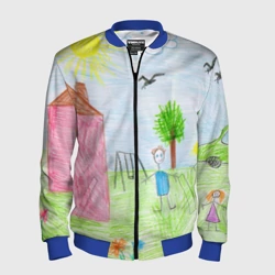 Мужской бомбер 3D Детские рисунки