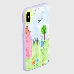 Чехол для iPhone XS Max матовый Детские рисунки - фото 2