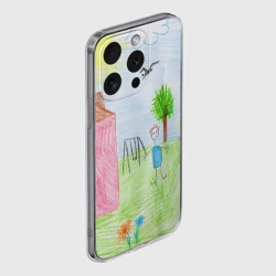 Чехол для iPhone 15 Pro Max силиконовый с защитой камеры Детские рисунки - фото 2